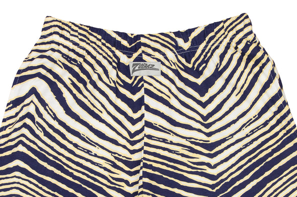 Zubaz Men's Zebra Striped Lounge Pants, Navy/White/Gold