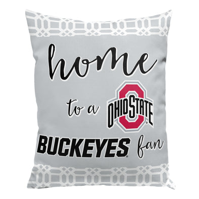 Northwest NCAA Ohio State Buckeyes 2 Piece Sweet Home Fan Throw Pillow Cover, 15X12