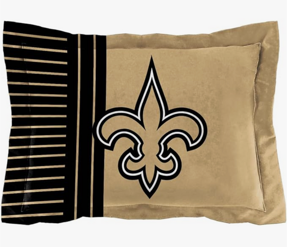 Northwest NFL New Orleans Saints Safety FULL/QUEEN Comforter and Shams