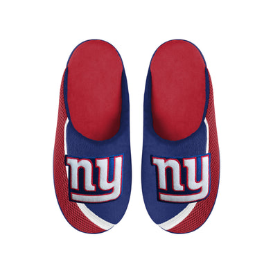 FOCO NFL Men's NFL New York Giants 2022 Big Logo Color Edge Slippers