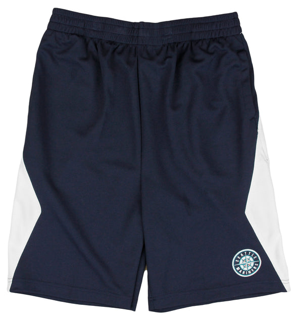 MLB Baseball Kids / Youth Seattle Mariners Team Round Logo Shorts - Navy