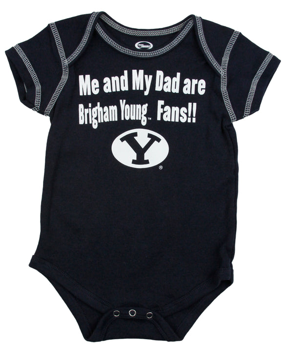 NCAA College Infants Brigham Young Cougars BYU 3 Pack Creeper Bodysuit Set