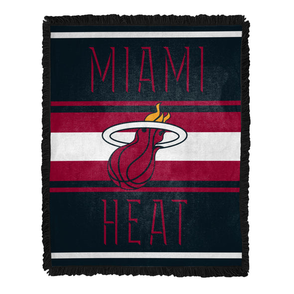 Northwest NBA Miami Heat Nose Tackle Woven Jacquard Throw Blanket