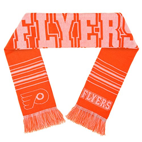 Forever Collectibles NHL Philadelphia Flyers 2 Sided Knit Wordmark Logo Scarf