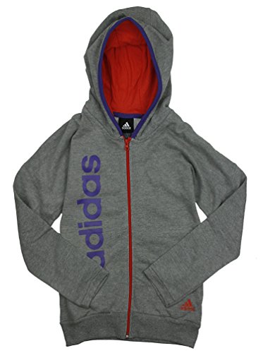 Adidas Youth Girls Feminine Zip Up Hooded Sweatshirt Hoodie, 3 Colors