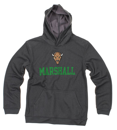 NCAA Youth Marshall Thundering Herd Performance Hoodie, Gray