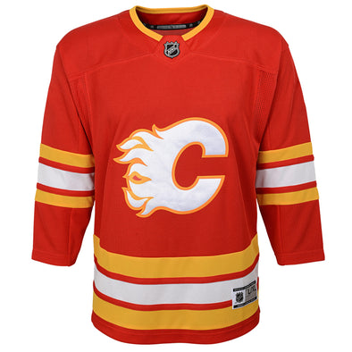 Outerstuff Calgary Flames NHL Boys Youth Premier Home Team Jersey, Red
