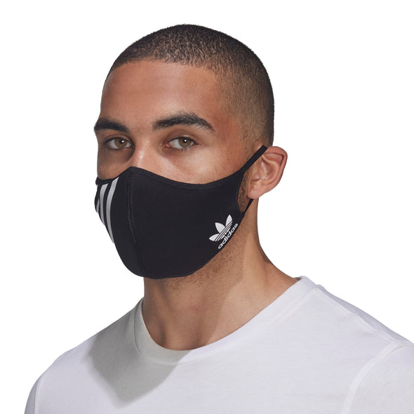 Adidas Originals 3-Stripes Unisex Adult Face Mask, 3-Pack, Color Options