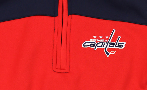 Reebok NHL Youth Girls Washington Capitals Active Half Zip Pullover Hoodie