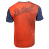 KLEW MLB Men's Detroit Tigers Big Graphics Pocket Logo Tee T-shirt,Orange