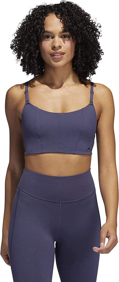 Adidas Women's Yoga Studio Light-Support Better Level Bra- Shadow Navy