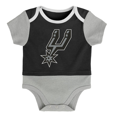 Outerstuff NBA Infant (12M-24M) San Antonio Spurs Referee Creeper