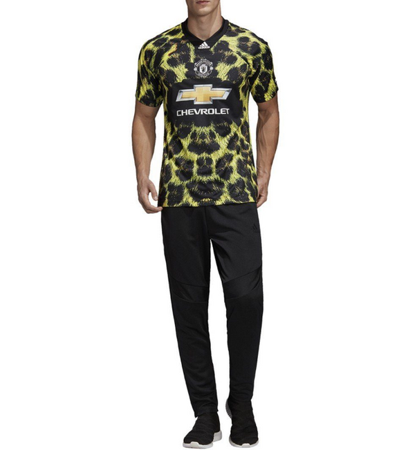 Adidas Men's Manchester United EA Sports Jersey, Bright Yellow/Black