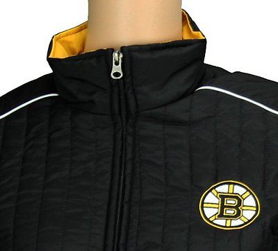 G-III Sports Boston Bruins NHL Womens Players Zip Up Jacket, Black