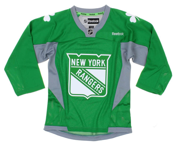 Reebok NHL Youth Boys New York Rangers St. Patricks Day Home Replica Jersey