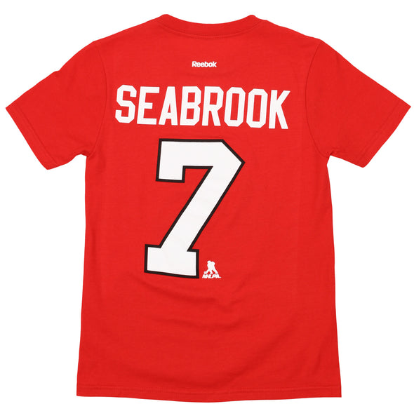 Reebok NHL Big Boys Youth Chicago Blackhawks Brent Seabrook #7  Short Sleeve Tee, Red
