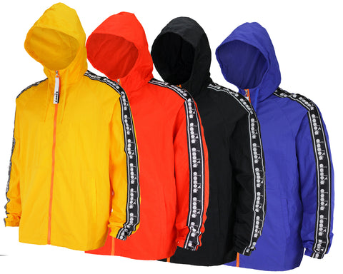 Diadora Men's Trofeo Full Zip Hooded Jacket, Color Options