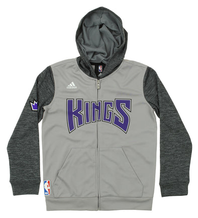 Adidas NBA Youth Sacramento Kings Pregame Full-zip Hoodie, Gray