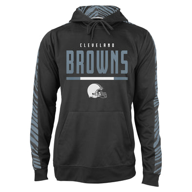 Zubaz NFL Men's Cleveland Browns Hoodie w/ Oxide Zebra Sleeves