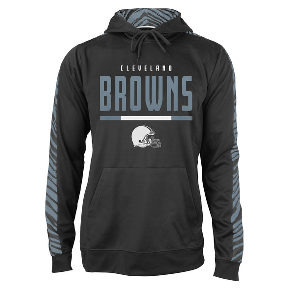 Zubaz NFL Men's Cleveland Browns Hoodie w/ Oxide Zebra Sleeves