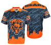 Klew NFL Men's Chicago Bears Thematic Skyline Polo Shirt