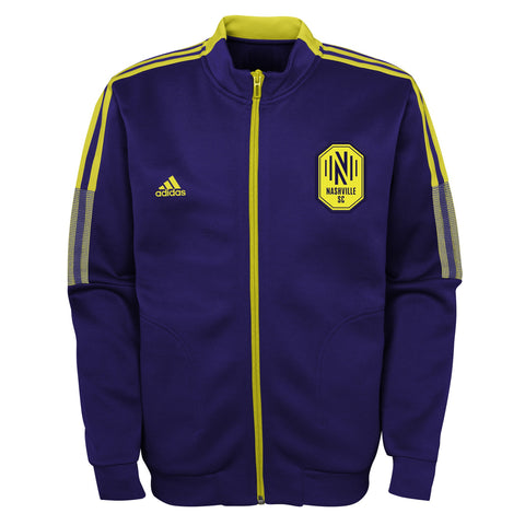 Adidas MLS Youth (8-20) Nashville SC Full Zip Anthem Travel Jacket