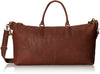JD Fisk Men's Classic Leather Weekender Bag, Dark Brown, One Size [Apparel]