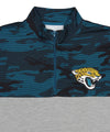 ZUBAZ Men's NFL Jacksonville Jaguars 1/4 Zip Fleece Pullover With Camo Lines