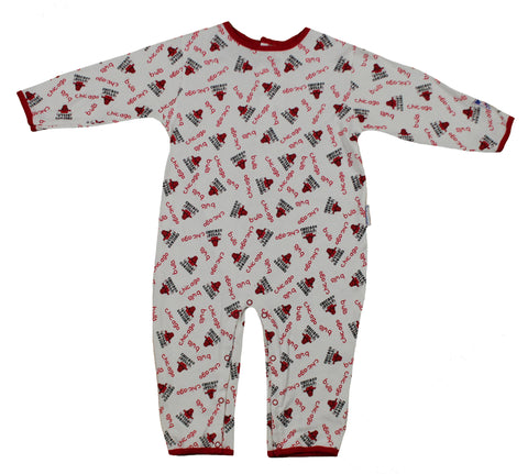 Mighty Mac NBA Infants Chicago Bulls All-Over Print Pajamas Coveralls