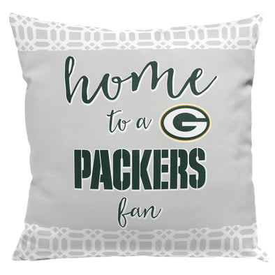 Northwest NFL Green Bay Packers Sweet Home Fan 2 Piece Throw Pillow Cover, 18x18