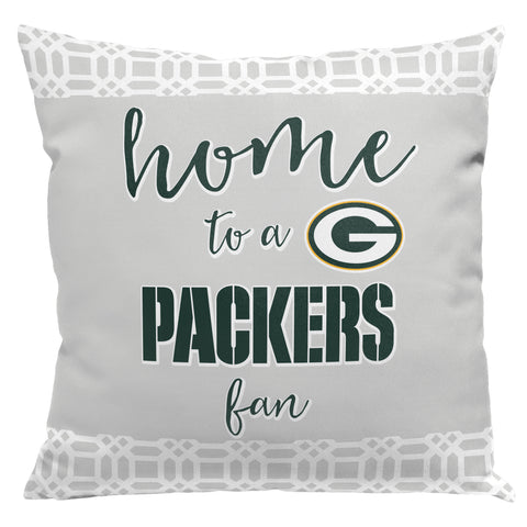 Northwest NFL Green Bay Packers Sweet Home Fan 2 Piece Throw Pillow Cover, 18x18