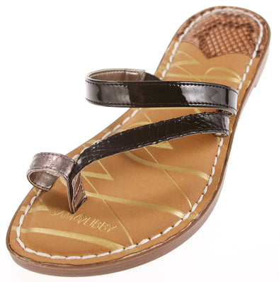 Sam & Libby Women's Karina Slip On Strappy Flip Flops Sandals, Several Colors