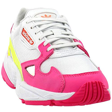 Adidas Women's Original Falcon Sneaker, Shock Pink/Solar Yellow/White