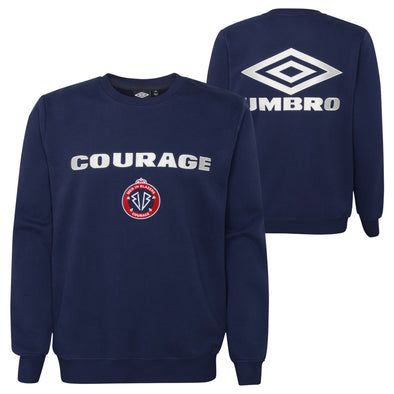 Men In Blazers (MIB) x UMBRO 22 Classic Fleece Pullover Sweatshirt, Navy