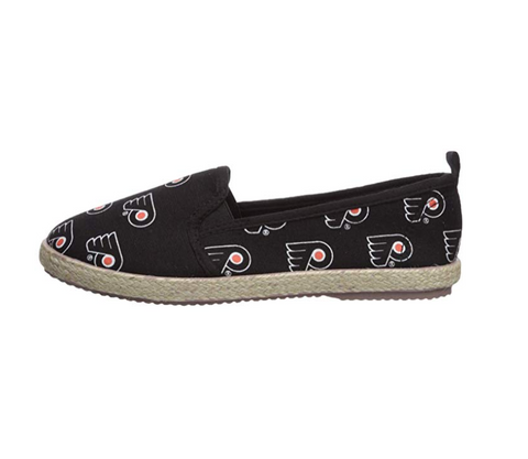 FOCO NHL Women's Philadelphia Flyers Espadrille Slip On Canvas Shoe