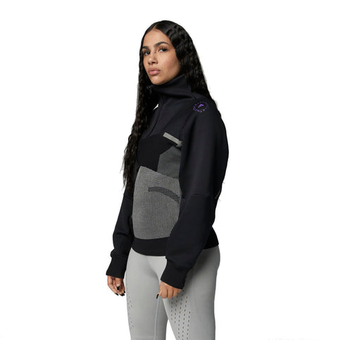 Adidas Women's Stella McCartney Urban Extreme Knit Sweatshirt, Black / Ash