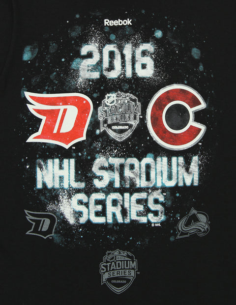 Reebok NHL Youth Colorado Avalanche Long Sleeve Snowfall Tee, Black