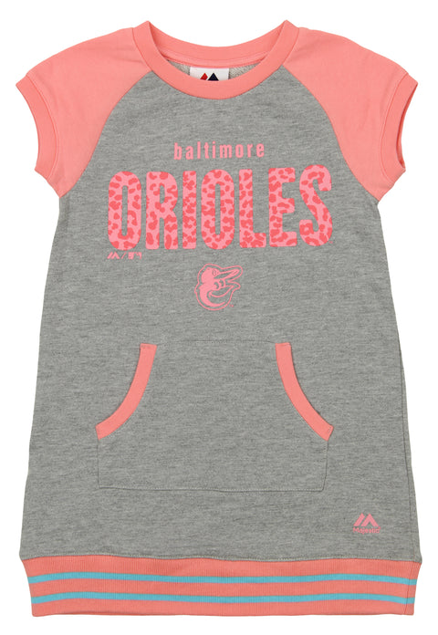 Outerstuff MLB Little Girls Baltimore Orioles Cheer Loud Legging Set, Pink