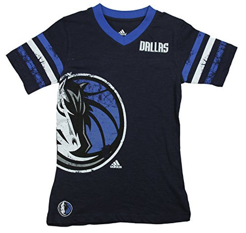 Adidas NBA Youth Girl's Dallas Mavericks Dirk Nowitzki #41 Replica Jersey Tee, Navy