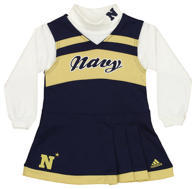 Outerstuff NCAA Toddler Girls Navy Midshipmen Cheer Jumper Dress
