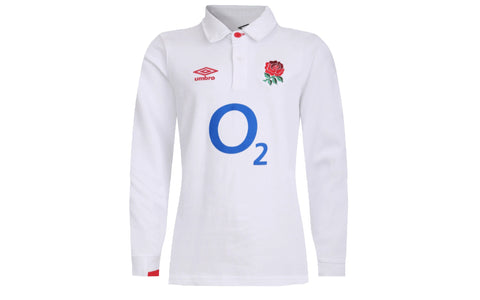 Umbro England RFU Women's Classic Long Sleeve Rugby Jersey, White
