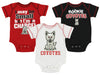 Outerstuff NCAA Infants South Dakota Coyotes 3 Pack Creeper Bodysuit Set