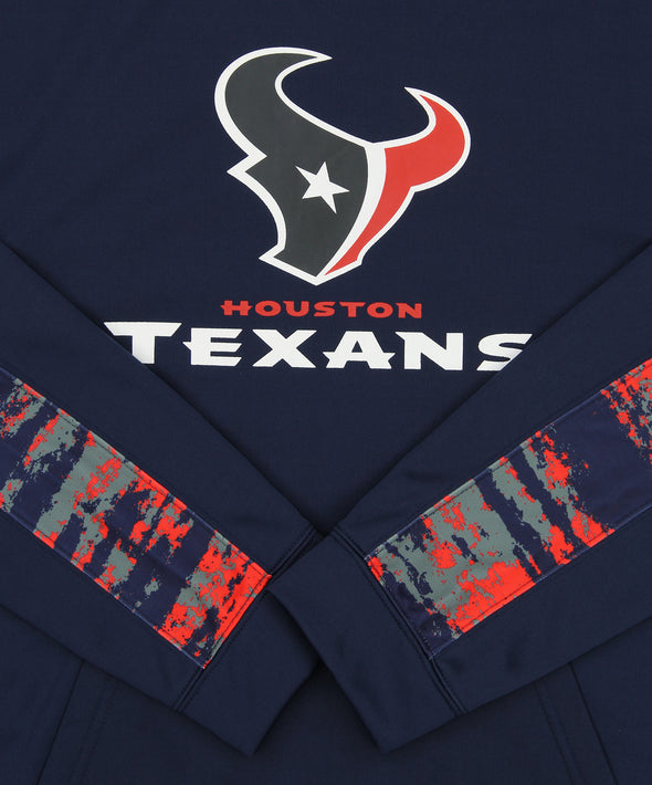 Zubaz NFL Men's Houston Texans Hoodie w/ Oxide Sleeves