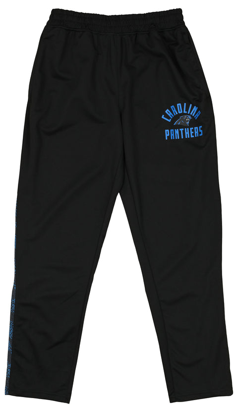 Zubaz NFL Men's Carolina Panthers Viper Accent Elevated Jacquard Track Pants