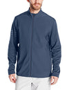 Adidas Golf Men's Climastorm Hybrid Heathered Zip Up Jacket, Mineral Blue