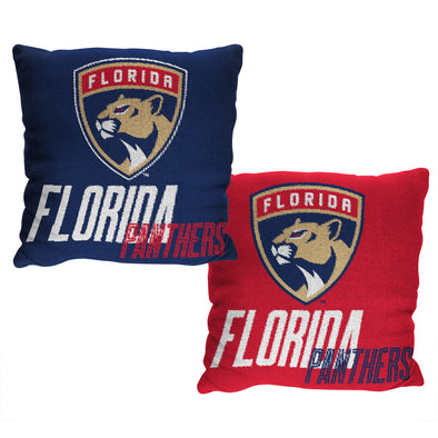 Northwest NHL Florida Panthers Reverb Double Sided Jacquard Accent Throw Pillow