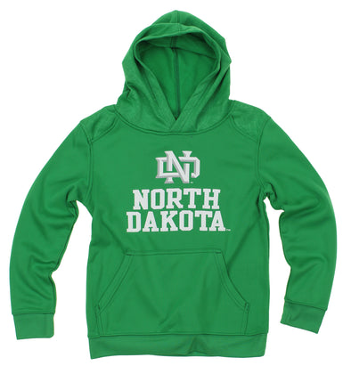 NCAA Youth North Dakota Fighting Hawks Performance Hoodie, Green