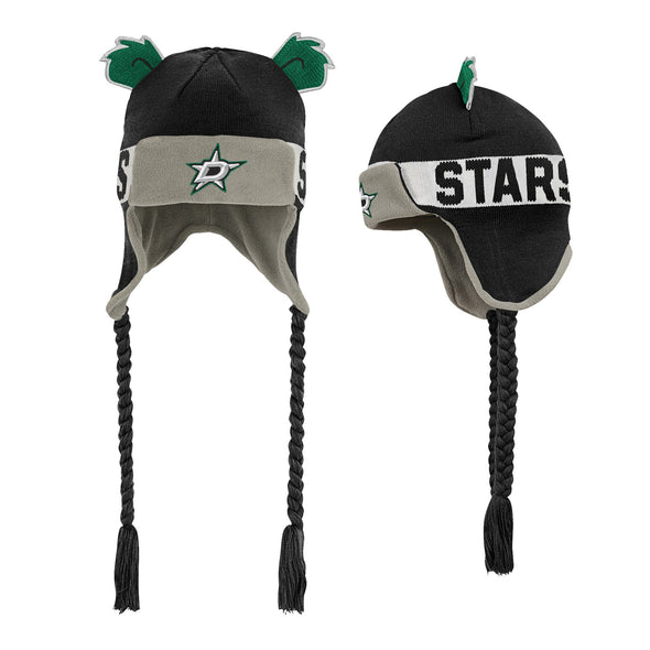Outerstuff NHL Dallas Stars Boys Wordmark Ears Trooper Hat, Grey