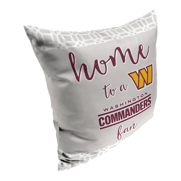 Northwest NFL Washington Commanders Sweet Home Fan 2 Piece Throw Pillow Cover