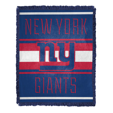 Northwest NFL New York Giants Nose Tackle Woven Jacquard Throw Blanket